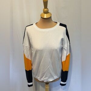 GG‎ Blue White Blue Yellow Nautical Pullover Sweater
